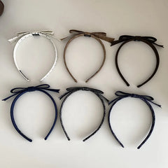 Ladies Grid Dots White Blue Slim Headbands Fashion Elegant Simple Lightweight Bulk Order in Stock Hairbands Accessory for Daily