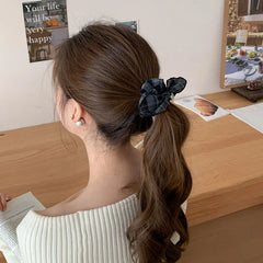 Simple Minimalistic Bowknot Fashion Scrunchies for Girls Plaid Elegant Hair Ties for Women Ladies Hair Accessories in Stock