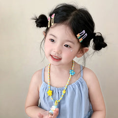 Sweet and Cute Multicolor Flower Apple Hairpins Children's Fashion Accessory for Daily Use Simple Style for Kids and Girls