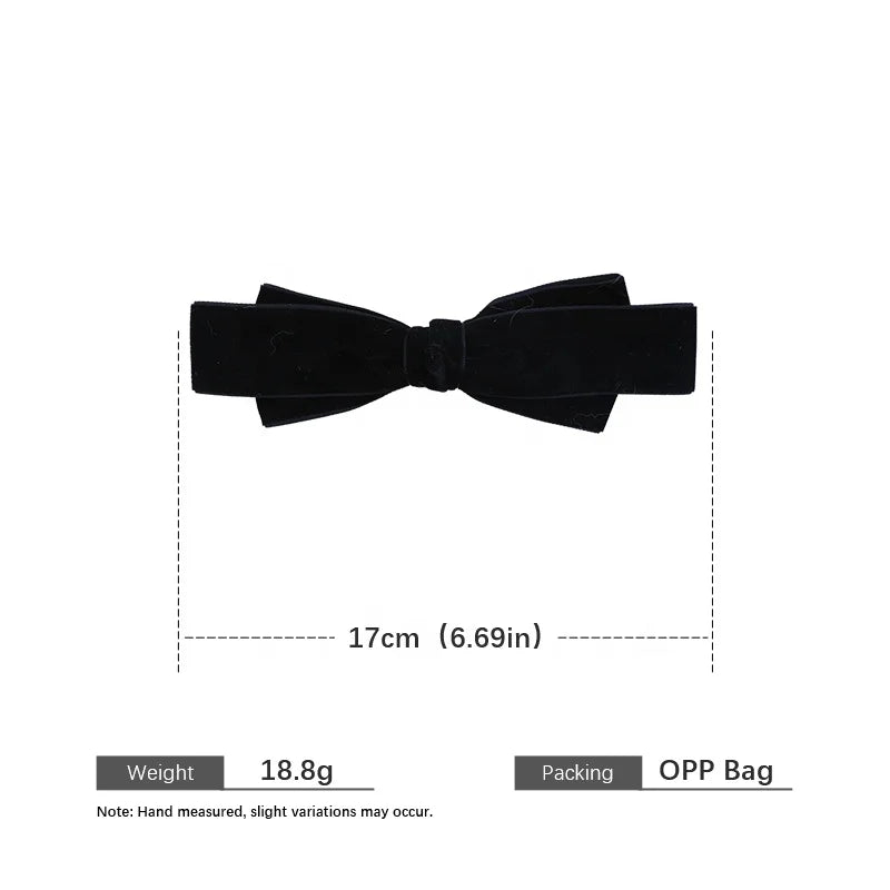 Fashion Simple Bowknot Velvet Hair Clips for Girls Elegant Graceful Barrettes for Women Ladies Hair Accessories in Stock Chic