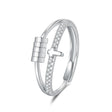 The opening is adjustable. / Cross - silver