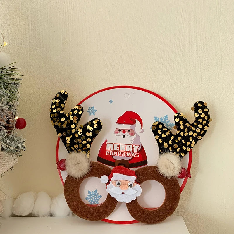 Female Letter Snowman Decorative Large Christmas Glasses Fashion Cute Wholesale in Stock Accessories for Christmas Festival Use