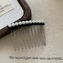 Fashion Simple Imitation Pearl Comb for Girls French Style Classic Trendy Stylish Hair Accessories for Women Ladies in Stock