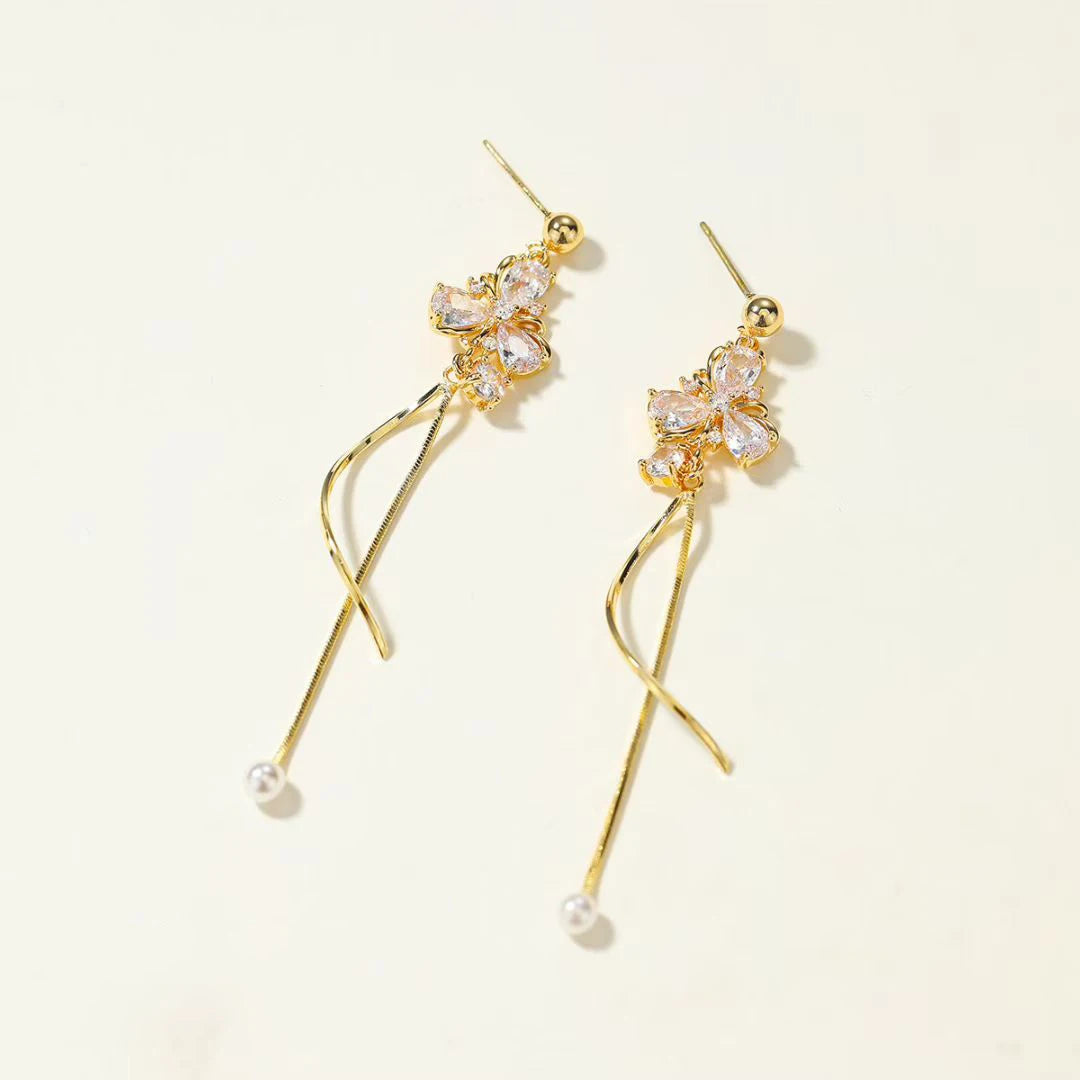 Fashion Elegant Tassel Animals Bowknot Drop Earrings for Girls Sweet Trendy Jewelry for Women Lady Accessories Chinese Supplier
