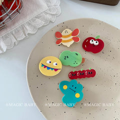 Kids Cartoon Apple Animal Small Alligator Clips Cute Fashion Creative Design Wholesale in Stock Hairpins Accessory for Children