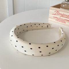 White Solid Color Polka Dot Head Bands for Baby Girls Minimalistic Hair Bands for Kids Children Hair Accessories in Stock