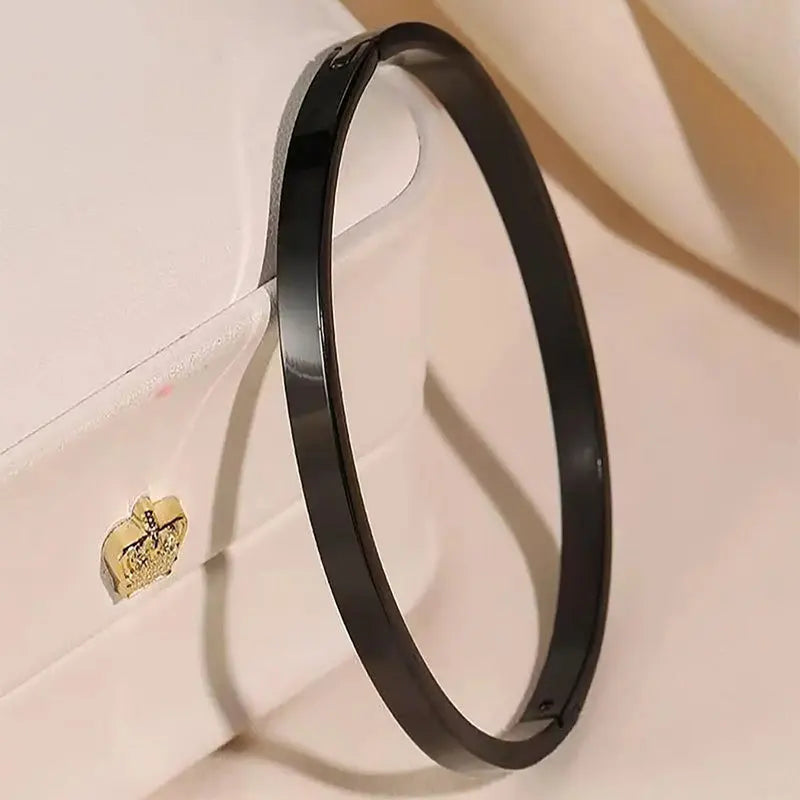 Fashionable Bracelet Smooth Stainless Steel Jewelry High-end Simple and Luxurious Bangles Unisex Women's Accessories Wholesale