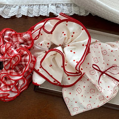 Elegant Cute Sweet Fashion Scrunchies for Baby Girls Plaid Cherry Animals Hair Ties for Kids Children Hair Accessories in Stock