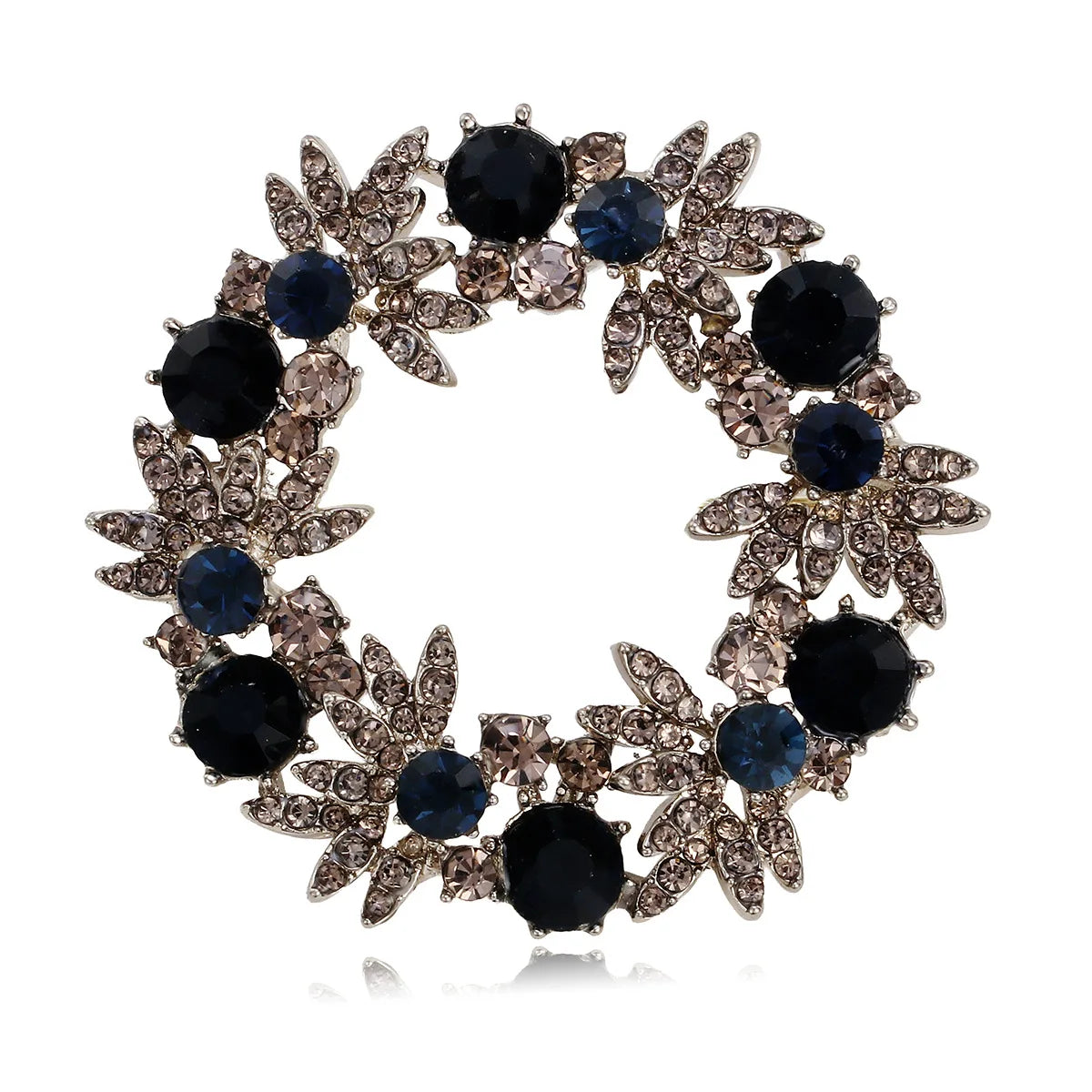 Fashionable Dinty Luxury Glitter Sparkling Brooches for Girls Rhinestone Sweet Elegant Pins Jewelry for Women Ladies Accessories