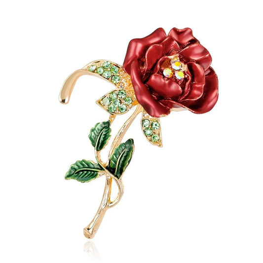 Fashion Elegant Sweet Flowers Floral Brooches for Girls Stylish Trendy Glamorous Pins Jewelry for Women Ladies Accessories
