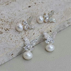 Elegant Fashion Luxury Sweet Imitation Pearl Drop Earrings for Girls Glamorous Art Deco Jewelry for Women Ladies Accessories