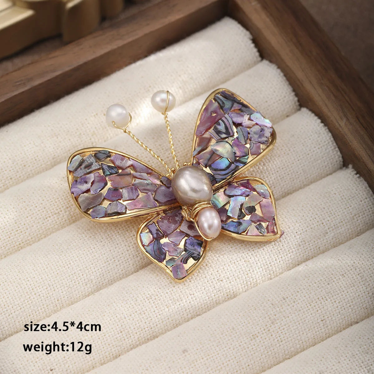 Fashion Abalone Shell Purple Butterfly Brooches for Girls Sweet Elegant Jewelry for Women Ladies China Factory Wholesale Bulk