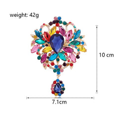 Fashion Glitter Sparking Rhinestone Dainty Brooches for Girls Elegant Stylish Pins Jewelry for Women Ladies Accessories Hot Sale