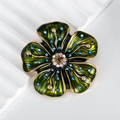 Fashion Glitter Loustrous Vintage Elegant Brooches for Girls Elegant Flowers Pins Jewelry for Women Ladies Accessories Floral