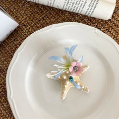 Hot Sale Starfish Flowers Small Decorative Alligator Clips Trendy Hawaiian Wholesale in Stock Hairpins Accessories for Women