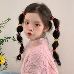 Candy-Colored Cartoon Small Hair Ties Fashion Cute High Elastic Scrunchies for Girls and Children Daily Use Wholesale Stock