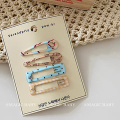 Sweet Cute Fashion Plaid Dot Hair Clips for Baby Girls Trendy Graceful Kawaii Snap Clips for Kids Hair Accessories in Stock