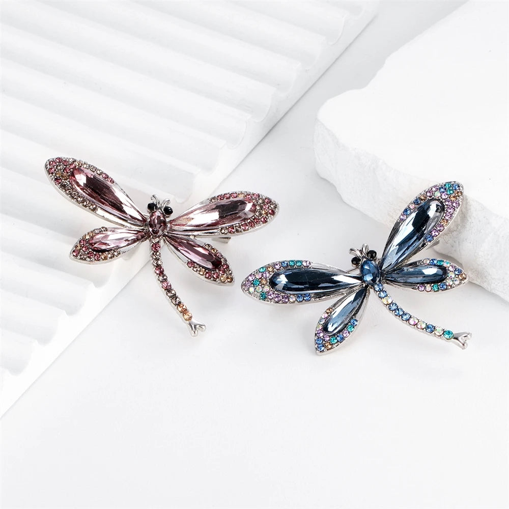 Fashion Sweet Cute Animals Dragonfly Brooches for Girls Stylish Glamorous Pins Jewelry for Women Ladies Accessories Wholesale