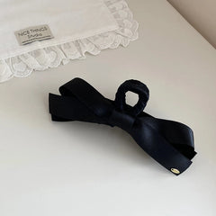 Simple Solid Color Classic Bowknot Hair Claw Clips for Girls Fashion Sweet Cute Hair Clutches for Women Ladies Hair Accessories