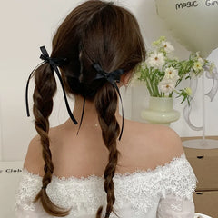 Fashion Sweet Cute Solid Color Bowknot Hair Clips for Girls Ribbon Elegant Trendy Simple Haarspange for Women Hair Accessories