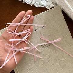 Solid Color Fashion Ribbon Bowknot Hair Clips for Baby Girls Elegant Kawaii Simple Alligator for Kids Children Hair Accessories