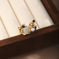 Fashion Natural Stone Pearl 18K Gold Rings for Girls Simple Minimalistic Jewelry for Women Ladies Wholesale China Manufacturer