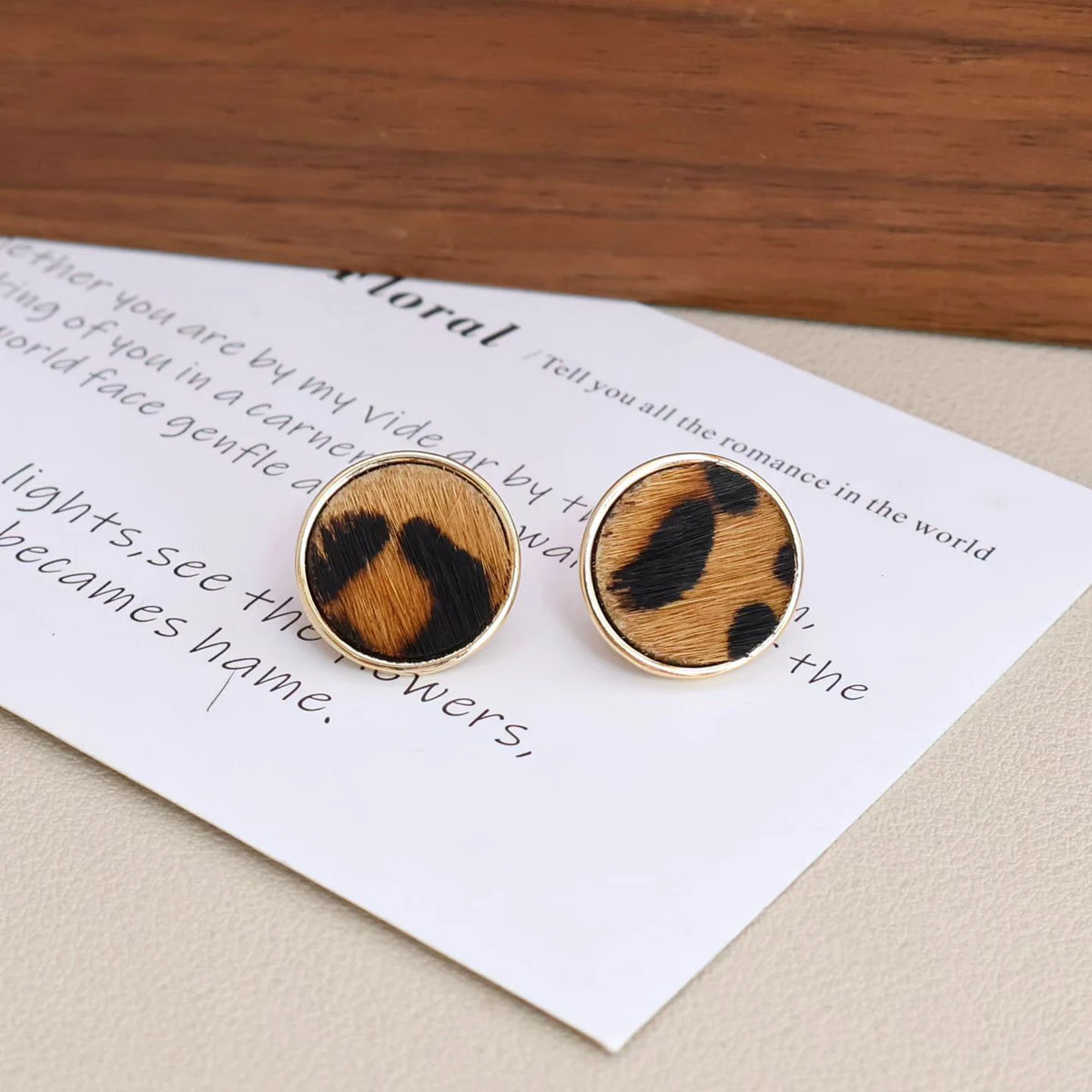 Women New Design Leopard Print Decorative Mini Stud Earring Fashion Chic Elegant Sex Wholesale Jewelry Accessories for Holiday