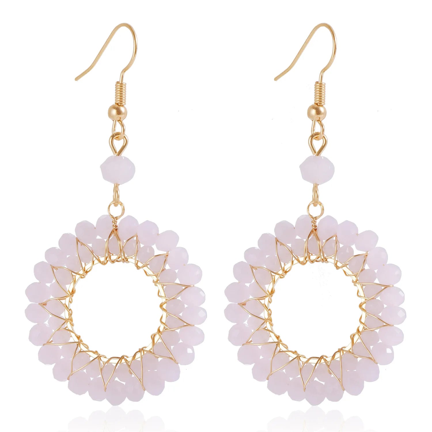 Fashion Rhinestone Sweet Elegant Trendy Drop Earrings for Girls Stylish Cute Jewelry for Women Ladies Hoop Accessories Wholesale