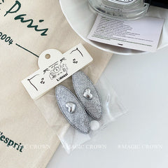 Women's Solid Color Graceful Simple Bobby Pins Hair Clips Lightweight Alloy and Fabric Hair Claws for Daily Use and Parties