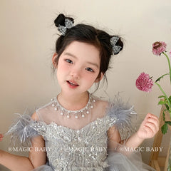 Fashion Simple Bowknot Scrunchies for Baby Girls Chic Trendy Stylish Hair Ties for Kids Children Teen Hair Accessories in Stock