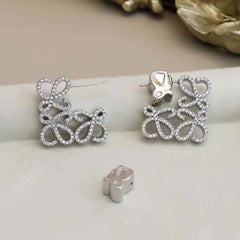 Female New Design Square Shape Small Stud Earring Fashion Chic Stylish Glitter High Quality Bulk Jewelry Accessories for Causal