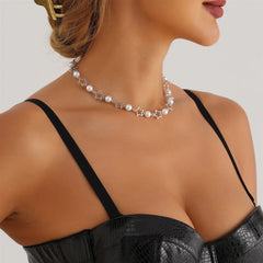 Fashion Star Sweet Imitation Pearl Necklaces for Girls Elegant Graceful Glamorous Jewelry for Women Ladies Accessories Wholesale