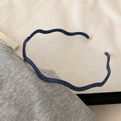 Elegant Blue Solid Color Head Band for Girls Thin Fashion Stylish Hair Band for Women Ladies Femme Chic Hair Accessories Classic