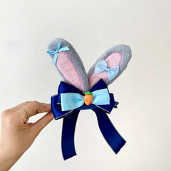 Fashion Cute Rabbit Cartoon Hair  Clips for Baby Girls Bowknot Animals Alligators for Kids Children Hair Accessories in Stock