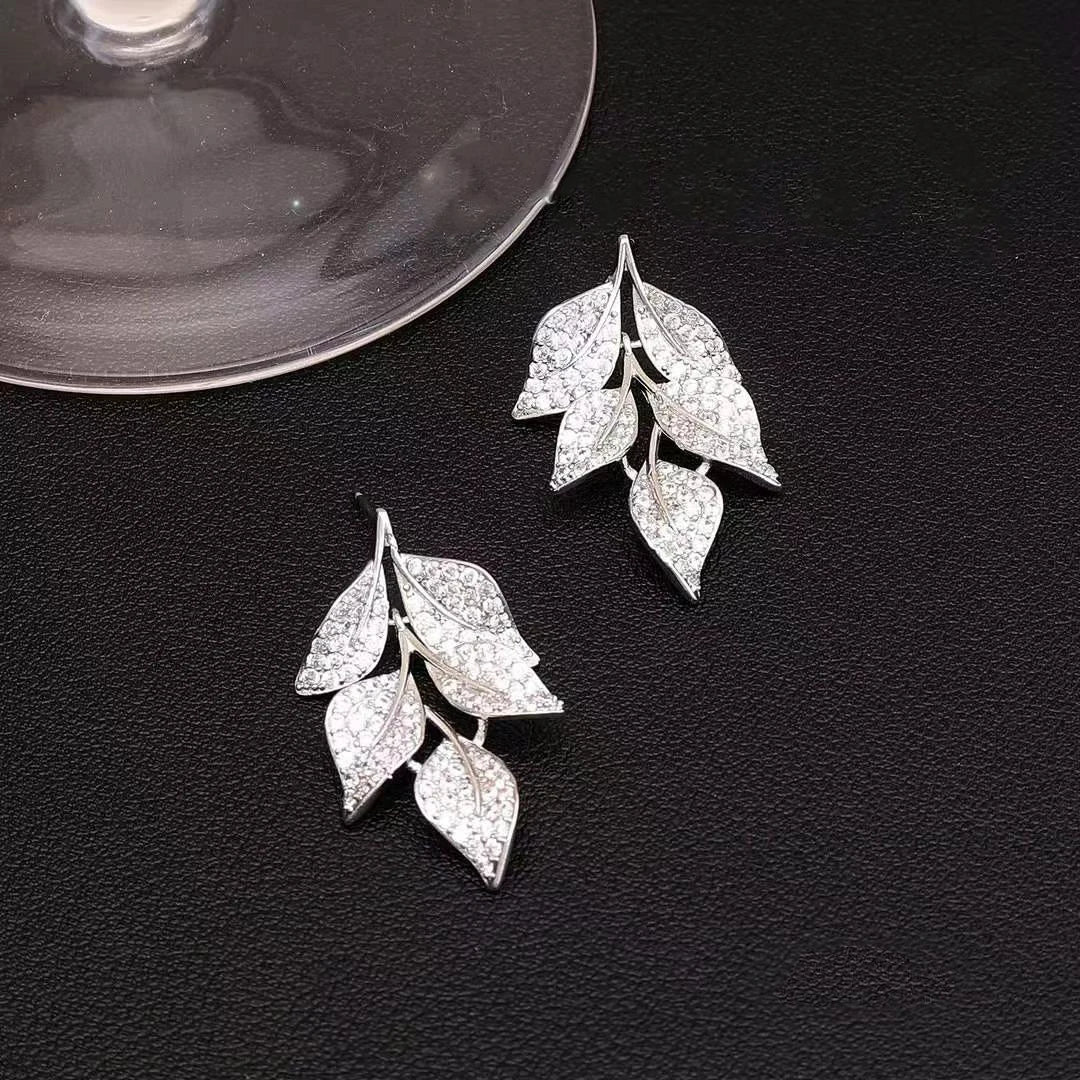 Fashion Sweet Leafs Glitter Art Deco Drop Earrings for Girls Cherry Fruit Jewelry for Women Ladies Accessories Chinese Supplier