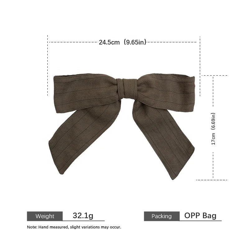 Fashion Trendy Large Bowknot Solid Color Hair Clips for Girls Simple Minimalistic Barrettes for Women Ladies Hair Accessories