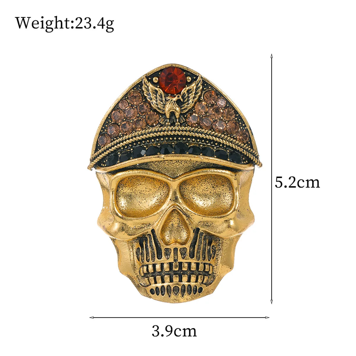 Fashion Skull Skeleton Gothic Brooches for Girls Trendy Stylish Glamorous Charms Pins Jewelry for Women Ladies Accessories