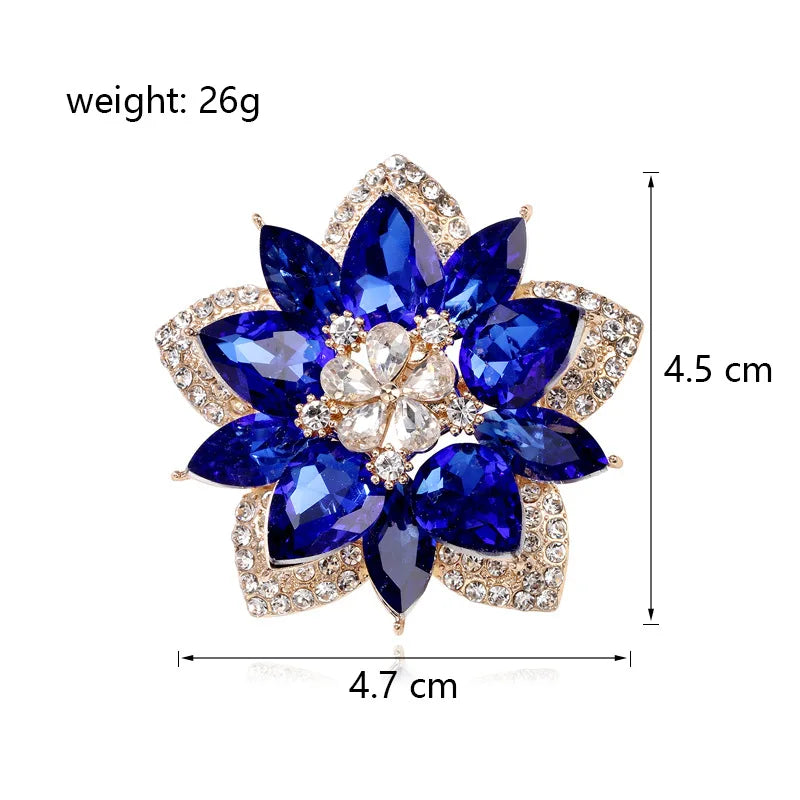 Fashion Flowers Sweet Trendy Stylish Elegant Brooches for Girls Charms Glitter Pins Jewelry for Women Lady Accessories Hot Sale