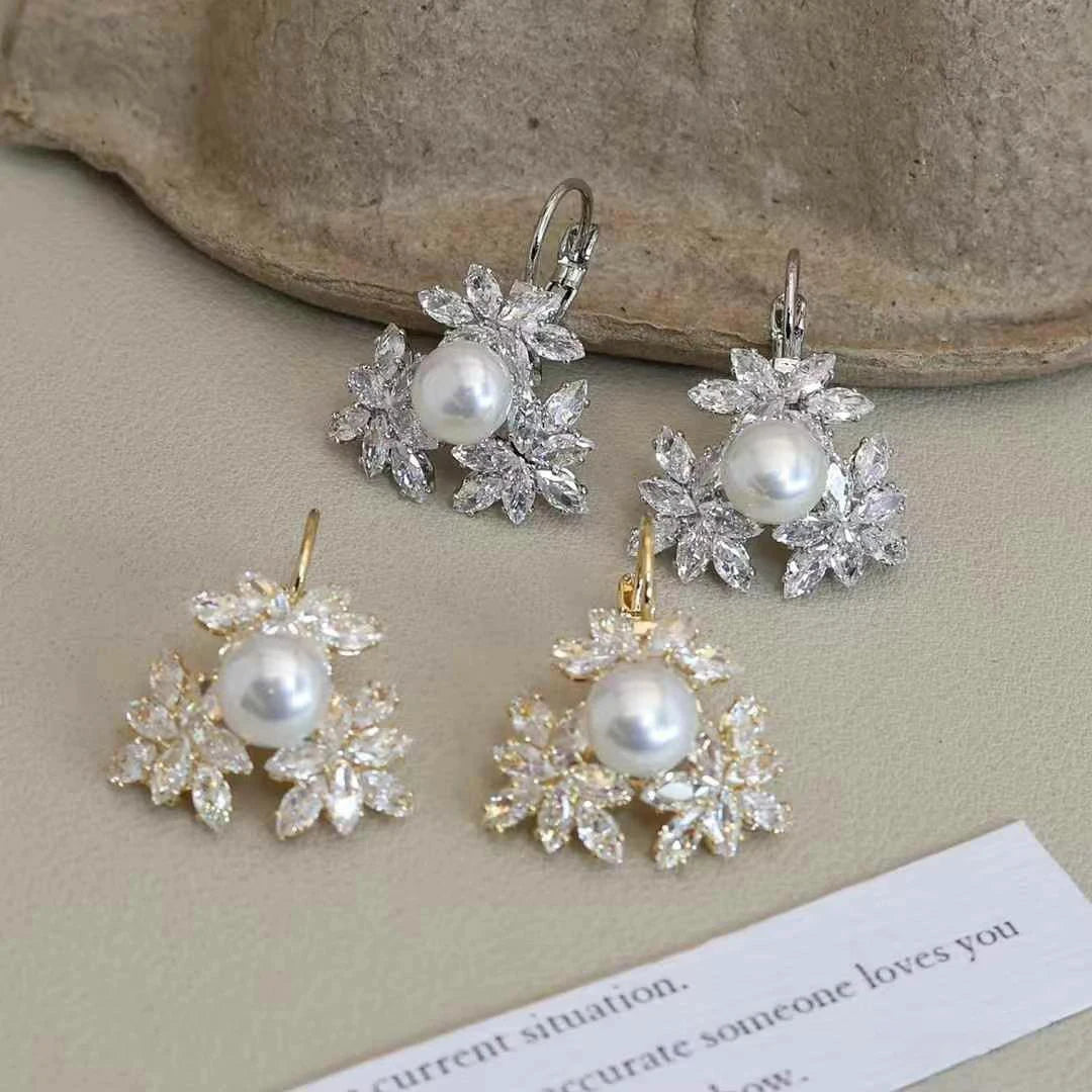 Ladies Hot Sale Imitation Pearl Small Drop Earring Fashion Elegant Charms Luxurious Wholesale Jewelry Accessories for Holiday