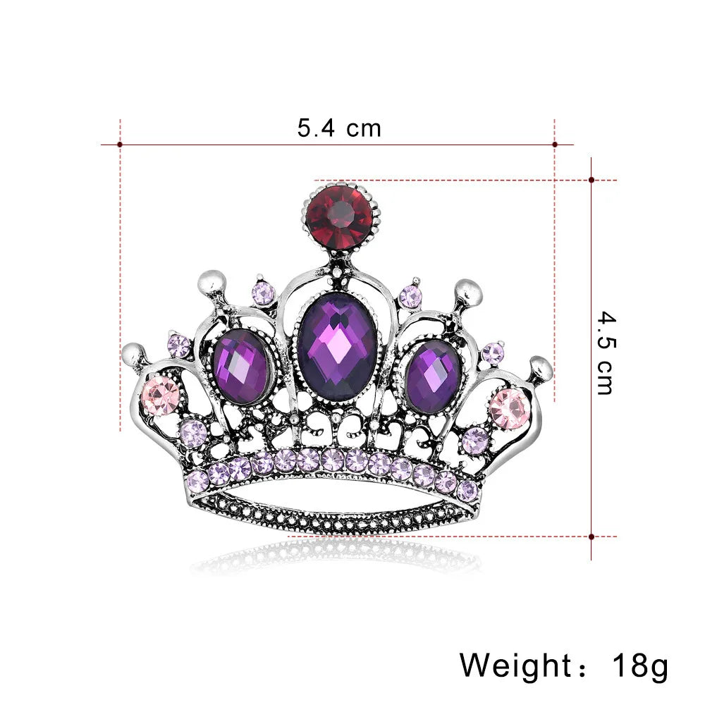 Fashion Luxury Elegant Glitter Sparking Brooches for Girls Crown New Design Pins Jewelry for Women Ladies Accessories Hot Sale
