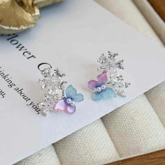 Fashion Elegant Butterfly Animals Hoop Earrings for Girls Dainty Ary Deco Jewelry for Women Ladies Accessories Glamorous Chic
