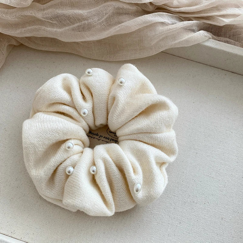 Fashion Solid Color Simple Minimalistic Scrunchies for Girls Sweet Elegant Hair Ties for Women Ladies Hair Accessories in Stock
