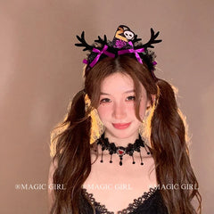 Women 2025 Hot Sale Halloween Decorations Hairbands Trendy Funny Customized Wholesale in Stock Headbands Accessory for Female