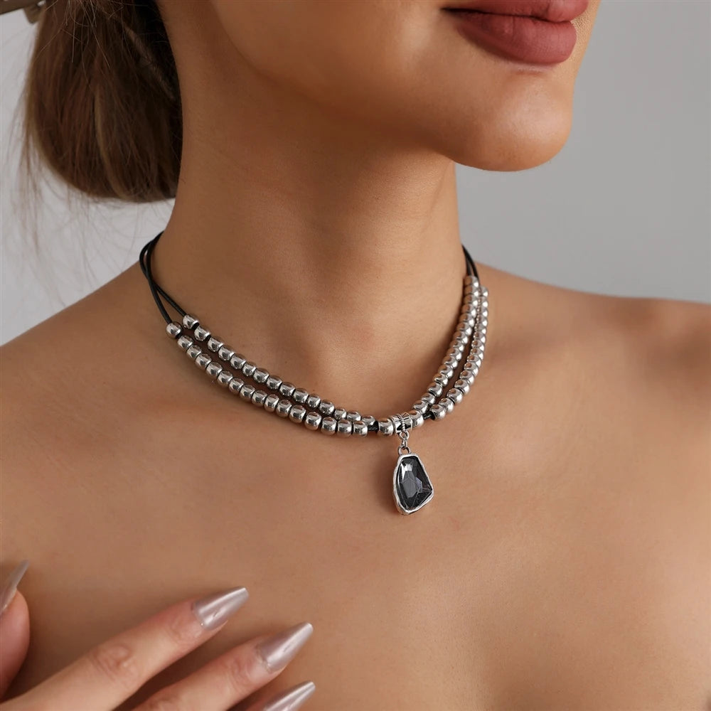 European Glitter Lustrous Luxury Necklaces for Girls Elegant Trendy Cute Jewellry for Women Ladies Accessories Chinese Supplier