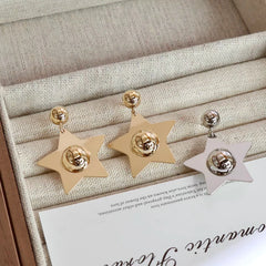 Fashion Star Elegant Sweet Art Deco Drop Earrings for Girls Glamorous Charms Jewelry for Women Ladies Accessories Wholesale