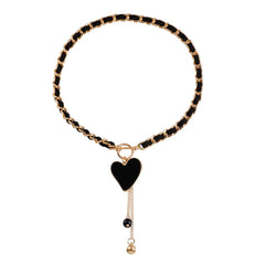 Fashion Heart Shaped Simple Minimalistic Necklaces for Girls Sweet Trendy Dainty Jewelry for Women Ladies Accessories Wholesale