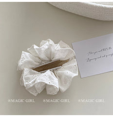 Girl White Solid Color Large Ponytail Holder Hair Claw Clips Fashion Elegant Wholesale in Stock Hairpin Accessories for Children