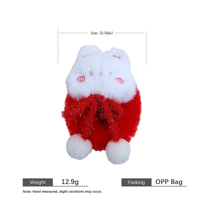 Fashion Cute Animals Rabbit Ribbon Bowknot Scrunchies for Girls Sweet Elegant Hair Ties for Women Ladies Hair Accessories
