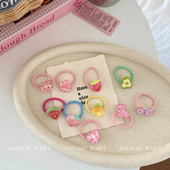 Candy Color Plaid Hair Clips for Kids Sweet Animal Snap Hair Accessories Kawaii Flower Bowknot for Baby Girls for Parties