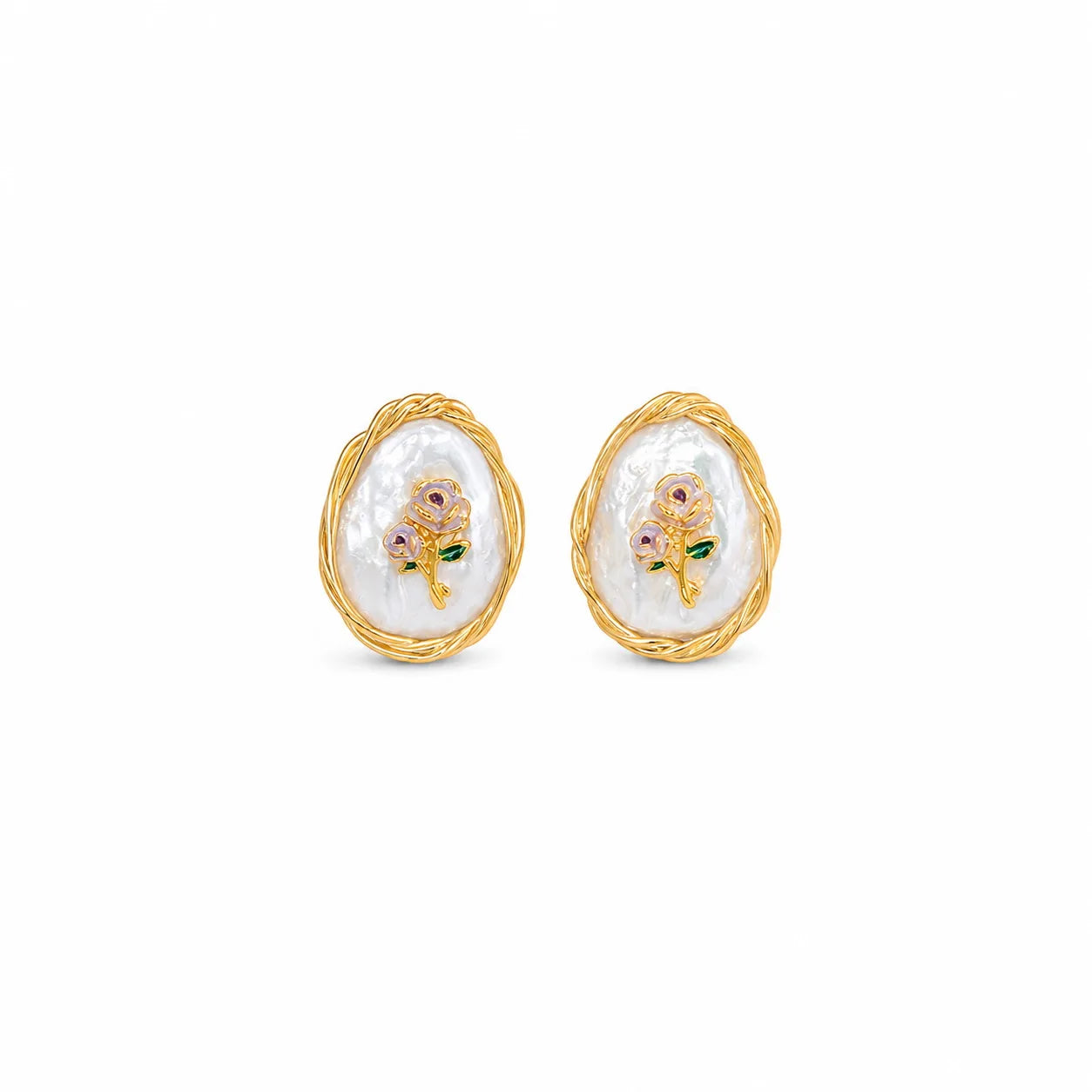 Women Baroque Pearl 18k Gold-plated Stud Earring Factory Price Low MOQ in Stock Elegant Fashion Charms Jewelry for Female Daily